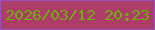 文字の大きさ：5、枠の色：9c4fc1、背景の色：ac3d67、文字の色：72ad0f 無料ブログパーツのブログ時計