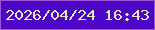 文字の大きさ：3、枠の色：9c55dd、背景の色：4e06c6、文字の色：dceabe 無料ブログパーツのブログ時計