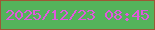 文字の大きさ：1、枠の色：9c5835、背景の色：54b35b、文字の色：e058dd 無料ブログパーツのブログ時計
