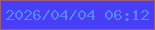 文字の大きさ：5、枠の色：9c5b79、背景の色：483ef5、文字の色：5983f2 無料ブログパーツのブログ時計