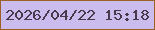 文字の大きさ：1、枠の色：9c6024、背景の色：cabdee、文字の色：49394b 無料ブログパーツのブログ時計