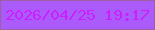 文字の大きさ：1、枠の色：9c61a2、背景の色：ab5bf9、文字の色：ca1fff 無料ブログパーツのブログ時計