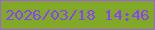 文字の大きさ：1、枠の色：9c61e6、背景の色：82a827、文字の色：8742fd 無料ブログパーツのブログ時計
