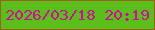 文字の大きさ：4、枠の色：9c6318、背景の色：5bbf1b、文字の色：d20b9a 無料ブログパーツのブログ時計