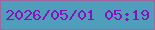 文字の大きさ：3、枠の色：9c689f、背景の色：4f9fbc、文字の色：8812b9 無料ブログパーツのブログ時計