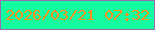 文字の大きさ：2、枠の色：9c68ae、背景の色：14fca0、文字の色：ff9019 無料ブログパーツのブログ時計
