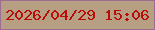 文字の大きさ：2、枠の色：9c6c91、背景の色：b69f83、文字の色：bb0d08 無料ブログパーツのブログ時計