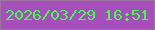 文字の大きさ：4、枠の色：9c749f、背景の色：a64eba、文字の色：45fb52 無料ブログパーツのブログ時計