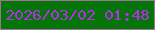 文字の大きさ：4、枠の色：9c7697、背景の色：05750a、文字の色：b92cee 無料ブログパーツのブログ時計