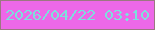 文字の大きさ：2、枠の色：9c7781、背景の色：ed68e8、文字の色：7ddfdc 無料ブログパーツのブログ時計