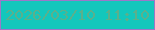文字の大きさ：3、枠の色：9c77c9、背景の色：13c7bc、文字の色：5ab08c 無料ブログパーツのブログ時計