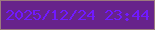 文字の大きさ：5、枠の色：9c7a7e、背景の色：67238b、文字の色：7119fe 無料ブログパーツのブログ時計