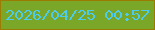 文字の大きさ：3、枠の色：9c7b03、背景の色：7aa727、文字の色：4bccee 無料ブログパーツのブログ時計