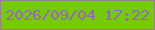 文字の大きさ：5、枠の色：9c7d97、背景の色：74cb02、文字の色：9b61cf 無料ブログパーツのブログ時計