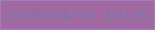 文字の大きさ：2、枠の色：9c7dc9、背景の色：a1699f、文字の色：7c75a8 無料ブログパーツのブログ時計