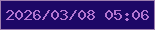 文字の大きさ：4、枠の色：9c7eaf、背景の色：1d0867、文字の色：b475d2 無料ブログパーツのブログ時計