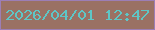 文字の大きさ：2、枠の色：9c7eb6、背景の色：9a7164、文字の色：5ec6c6 無料ブログパーツのブログ時計