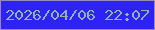 文字の大きさ：2、枠の色：9c86be、背景の色：2d23f8、文字の色：8fb3b2 無料ブログパーツのブログ時計