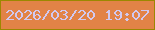 文字の大きさ：3、枠の色：9c8701、背景の色：e28347、文字の色：d1c9f1 無料ブログパーツのブログ時計