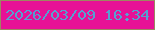 文字の大きさ：5、枠の色：9c8761、背景の色：e71196、文字の色：55a1d1 無料ブログパーツのブログ時計
