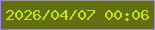 文字の大きさ：1、枠の色：9c89e0、背景の色：64700d、文字の色：bdea05 無料ブログパーツのブログ時計