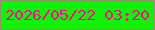 文字の大きさ：5、枠の色：9c8c6e、背景の色：12ef0b、文字の色：fa1080 無料ブログパーツのブログ時計