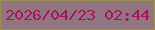 文字の大きさ：3、枠の色：9c8d51、背景の色：917580、文字の色：a4155d 無料ブログパーツのブログ時計