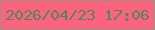 文字の大きさ：1、枠の色：9c907e、背景の色：fc637e、文字の色：548556 無料ブログパーツのブログ時計