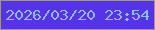 文字の大きさ：1、枠の色：9c91b5、背景の色：5733e8、文字の色：91baf8 無料ブログパーツのブログ時計