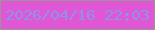 文字の大きさ：2、枠の色：9c9396、背景の色：df57d5、文字の色：9091ea 無料ブログパーツのブログ時計