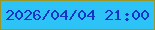 文字の大きさ：3、枠の色：9c9626、背景の色：2ec3f7、文字の色：1135c4 無料ブログパーツのブログ時計