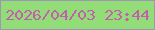 文字の大きさ：5、枠の色：9c98b3、背景の色：92dd78、文字の色：c35fad 無料ブログパーツのブログ時計