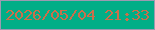 文字の大きさ：5、枠の色：9c9ab1、背景の色：01ae87、文字の色：cb6f4a 無料ブログパーツのブログ時計