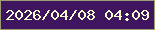 文字の大きさ：4、枠の色：9c9c73、背景の色：3f155f、文字の色：f3fccd 無料ブログパーツのブログ時計