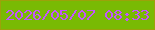 文字の大きさ：4、枠の色：9ca20a、背景の色：79ba04、文字の色：c356fd 無料ブログパーツのブログ時計