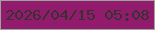 文字の大きさ：2、枠の色：9ca49c、背景の色：921b6e、文字の色：383031 無料ブログパーツのブログ時計