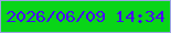 文字の大きさ：1、枠の色：9ca5e3、背景の色：09d518、文字の色：4709f7 無料ブログパーツのブログ時計