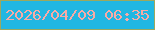 文字の大きさ：2、枠の色：9ca85e、背景の色：21b7e2、文字の色：f8aba6 無料ブログパーツのブログ時計