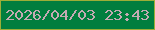 文字の大きさ：2、枠の色：9cae37、背景の色：007e3e、文字の色：c4aab3 無料ブログパーツのブログ時計