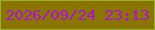文字の大きさ：3、枠の色：9caf28、背景の色：8a7501、文字の色：af11d5 無料ブログパーツのブログ時計