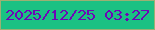 文字の大きさ：1、枠の色：9cb073、背景の色：1bc183、文字の色：6e06b6 無料ブログパーツのブログ時計