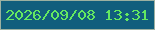 文字の大きさ：3、枠の色：9cb0a1、背景の色：115e7d、文字の色：64e861 無料ブログパーツのブログ時計