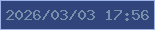 文字の大きさ：3、枠の色：9cb3ea、背景の色：32447c、文字の色：7692ab 無料ブログパーツのブログ時計
