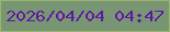 文字の大きさ：4、枠の色：9cb56b、背景の色：789674、文字の色：6018a0 無料ブログパーツのブログ時計