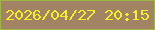 文字の大きさ：1、枠の色：9cb645、背景の色：a28363、文字の色：f3ee26 無料ブログパーツのブログ時計