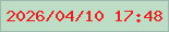 文字の大きさ：1、枠の色：9cb8ad、背景の色：beddc6、文字の色：ef211f 無料ブログパーツのブログ時計