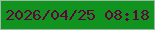 文字の大きさ：5、枠の色：9cbaa3、背景の色：10931f、文字の色：60023c 無料ブログパーツのブログ時計