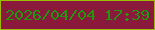 文字の大きさ：5、枠の色：9cbb05、背景の色：8a193b、文字の色：21960d 無料ブログパーツのブログ時計