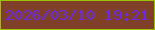 文字の大きさ：5、枠の色：9cc205、背景の色：7f3f28、文字の色：6b2be6 無料ブログパーツのブログ時計