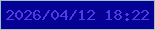 文字の大きさ：2、枠の色：9cc3c4、背景の色：060195、文字の色：513be5 無料ブログパーツのブログ時計